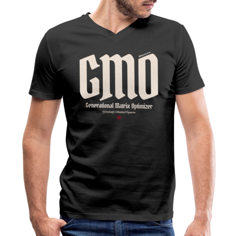 GMO Beige Acro B&C V Neck - black