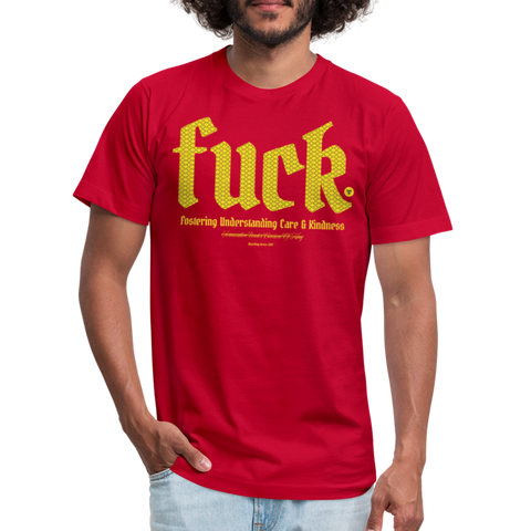 FUCK Yellow Acro B&C Tee - red