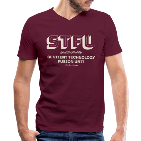 STFU V Neck - maroon