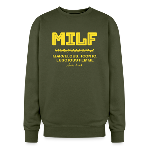 MILF Oversized Sweatshirt - olive green