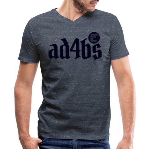 AD4BS Blue Acros B&C V Neck - heather navy