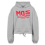 DM Red Acro Cropped Hoodie - heather gray