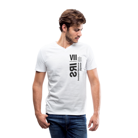 IRS Off Black V Neck - white