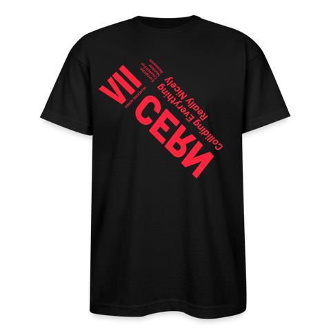 CERN Red Logo Heavy T - black