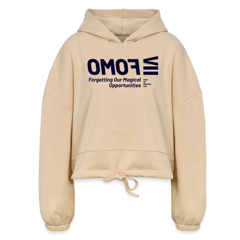 FOMO Blue Acro TriDri Cropped Hoodie - nude