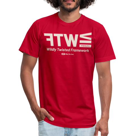 WTF Beige Acro B&C Tee - red