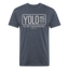 YOLO Tee - heather navy