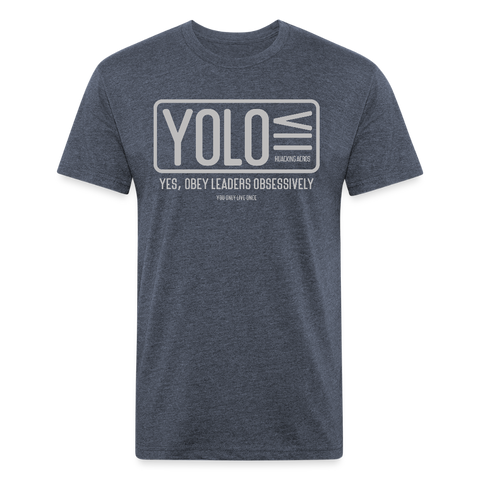 YOLO Tee - heather navy