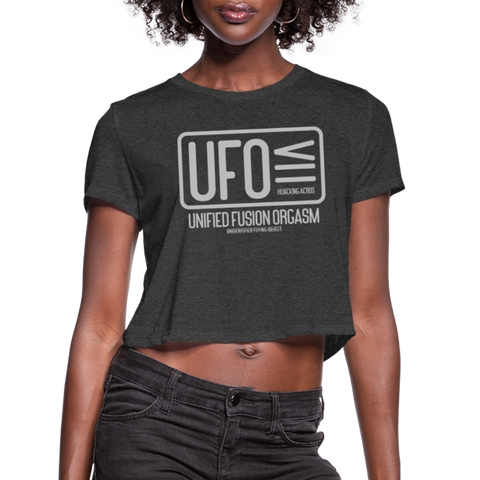 UFO Cropped T-Shirt - deep heather