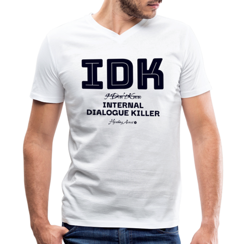 IDK V Neck - white