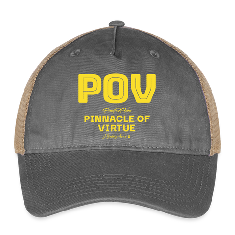 POV Hat - washed black/beige