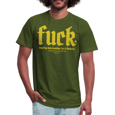 FUCK Yellow Acro B&C Tee - olive