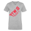 WTF Red Acro V Neck - heather gray