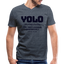 YOLO V Neck - heather navy