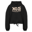 OK Beige Acro Cropped Hoodie - black