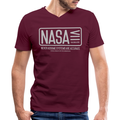 NASA V Neck - maroon
