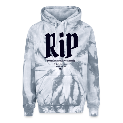 RIP Tie Dye Hoodie - spider silver