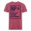 RIP Tee - heather burgundy