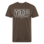 YOLO Tee - heather espresso