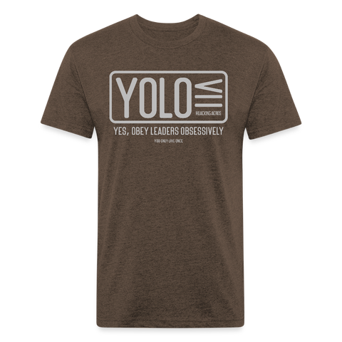 YOLO Tee - heather espresso