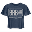 BRB Cropped Tee - heather navy