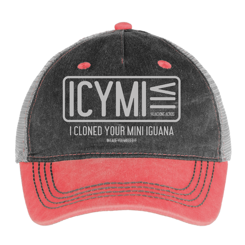 ICYMI Hat - washed red / silver