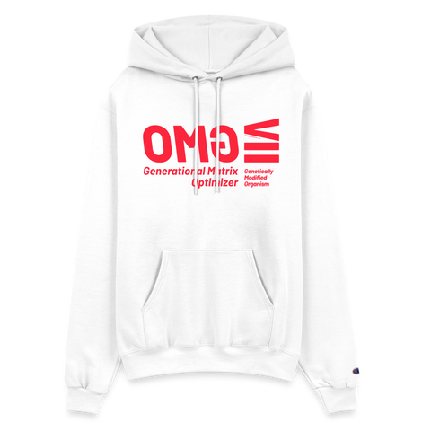 GMO Red Acro Champion Hoodie - white