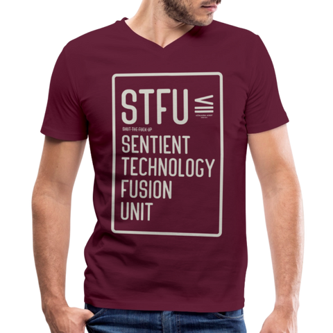 STFU V Neck - maroon