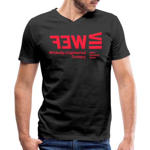 WEF Red Acro B&C V Neck - black