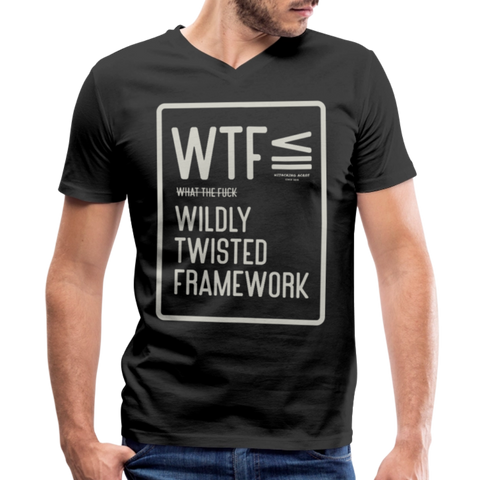 WTF V Neck - black