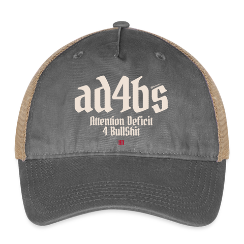 AD4BS Beige Acro Hat - washed black/beige