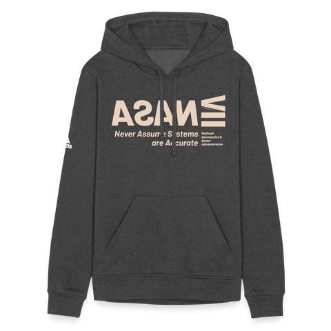 NASA Beige Acro Adidas Hoodie - charcoal grey