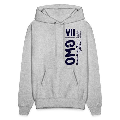 GMO Blue Logo Hoodie - heather gray