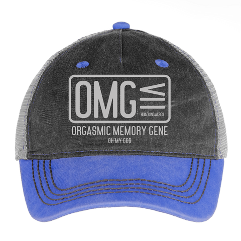 OMG Hat - washed blue / silver