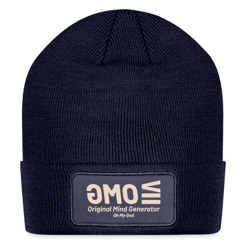 OMG Beige Acro Beanie - navy