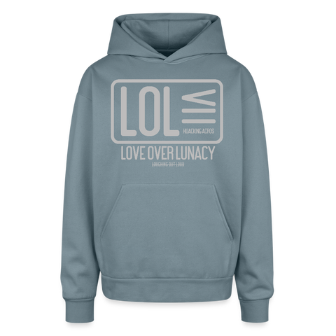 LOL Oversized Hoodie - stone blue