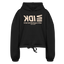 IDK Beige Acro Cropped Hoodie - black