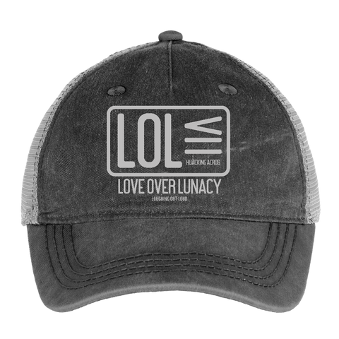 LOL Hat - washed black / silver
