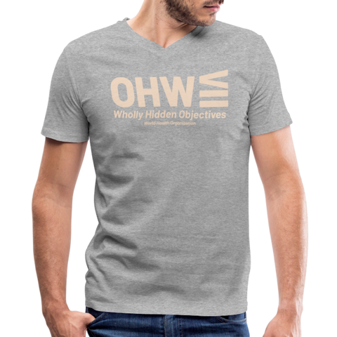 WHO Beige Acros B&C V Neck - heather gray