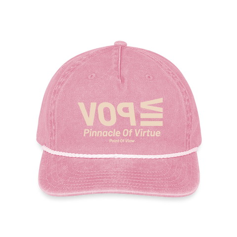 POV Beige Acro Hat - washed pink