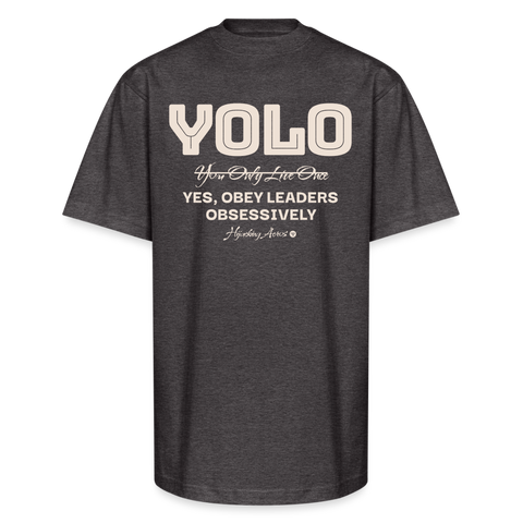 YOLO Heavy Tee - charcoal grey