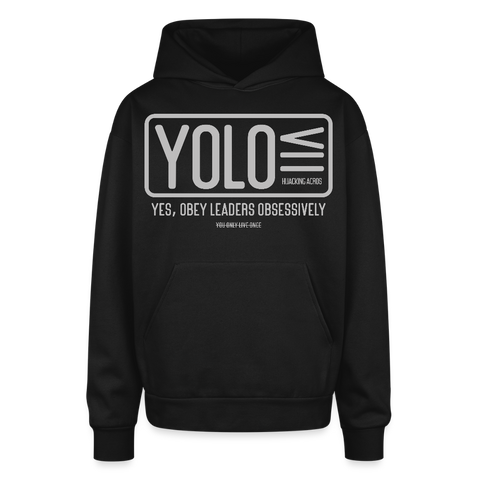 YOLO Oversized Hoodie - black