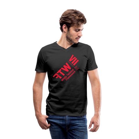 WTF Red Acro V Neck - black