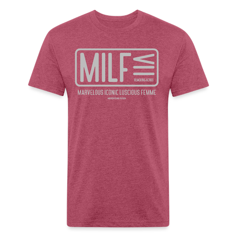 MILF Tee - heather burgundy