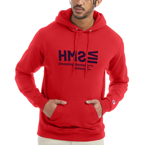 SMH Blue Acro Champion Hoodie - Scarlet