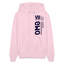 GMO Blue Logo Hoodie - pale pink