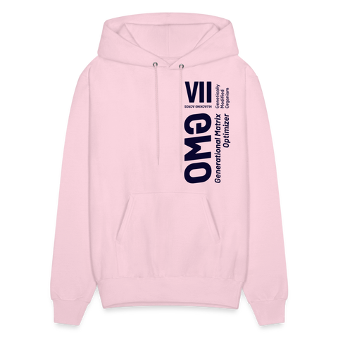 GMO Blue Logo Hoodie - pale pink