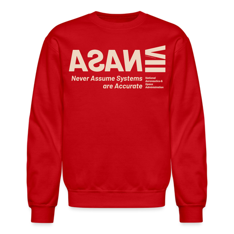 NASA Beige Logo Gildan Sweat - red