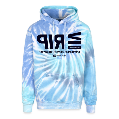 RIP Blue Acro Tie Dye Hoodie - blue lagoon