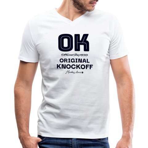 OK V Neck - white